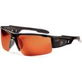 Ergodyne Skullerz Dagr PZ Safety Glasses, Polarized Copper Lens, Black Frame 52021